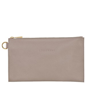 Beige Longchamp Le Foulonne Men's Pouches | 34572-JDBP