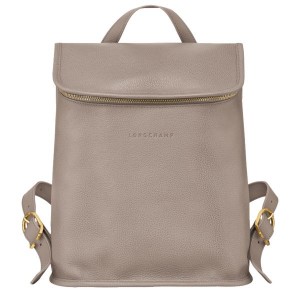 Beige Longchamp Le Foulonne Women's Backpacks | 25384-ZAPB