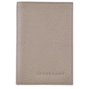 Beige Longchamp Le Foulonne Women's Passport Holder | 65812-ZLOM