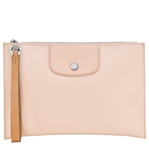 Beige Longchamp Le Pliage City Women's Pouches | 67940-VLDX