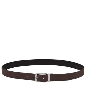 Beige / Black Longchamp Le Foulonne Men's Belts | 23980-SDZV