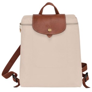 Beige / Brown Longchamp Le Pliage Original M Men's Backpacks | 79351-HPUN