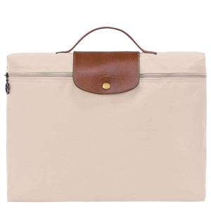 Beige / Brown Longchamp Le Pliage Original S Men's Briefcase | 40697-RLXO