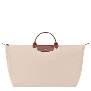 Beige / Brown Longchamp Le Pliage Original M Women's Travel Bags | 20897-LTEJ