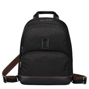 Black Longchamp Boxford Men's Backpacks | 85649-ZAQF