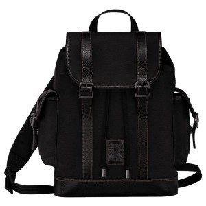 Black Longchamp Boxford Men's Backpacks | 93701-PMZV