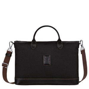 Black Longchamp Boxford S Men's Briefcase | 98107-RMQE