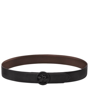 Black Longchamp Box-trot Men's Belts | 92168-REUI