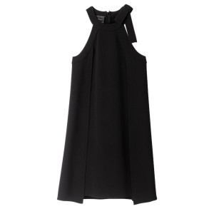 Black Longchamp Crepe Women's Dress | 52148-ZDBS