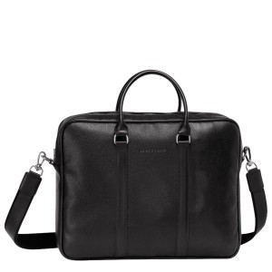 Black Longchamp Le Foulonne M Men's Briefcase | 50328-XBOT