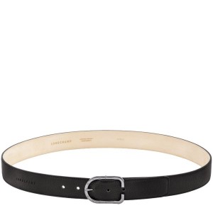 Black Longchamp Le Foulonne Men's Belts | 12793-IMXU