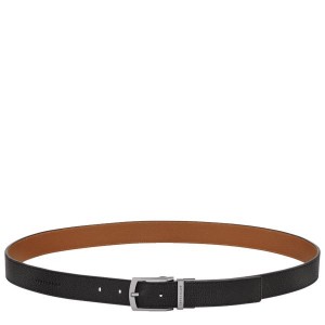 Black Longchamp Le Foulonne Men's Belts | 84932-CSYD