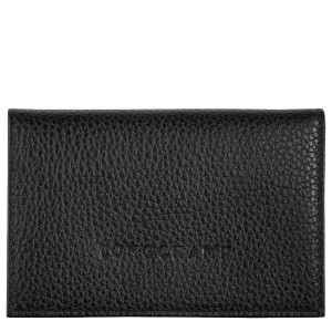 Black Longchamp Le Foulonne Men's Cardholders | 31429-XUFS