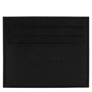 Black Longchamp Le Foulonne Men's Cardholders | 21647-XFZG