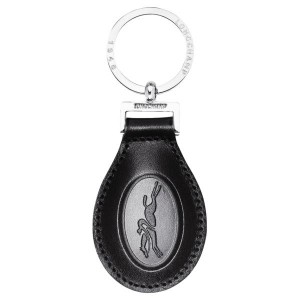 Black Longchamp Le Foulonne Men's Key Rings | 70125-EONB