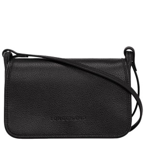 Black Longchamp Le Foulonne On Chain Women's Crossbody Bags | 40653-SDBF