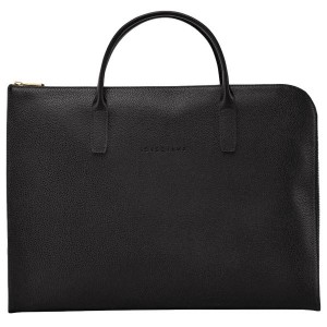 Black Longchamp Le Foulonne S Men's Briefcase | 24356-AUQE