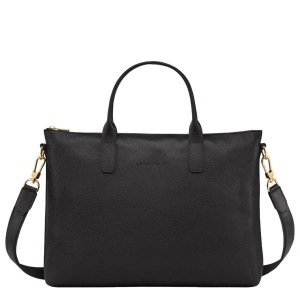 Black Longchamp Le Foulonne S Men's Briefcase | 78326-UMAW