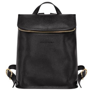 Black Longchamp Le Foulonne Women's Backpacks | 87541-JELW