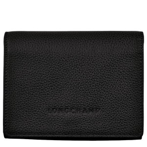 Black Longchamp Le Foulonne Women's Wallets | 71250-UFHV