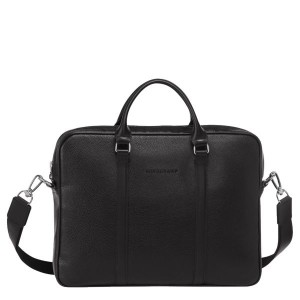 Black Longchamp Le Foulonne XS Men's Briefcase | 48693-CDTN