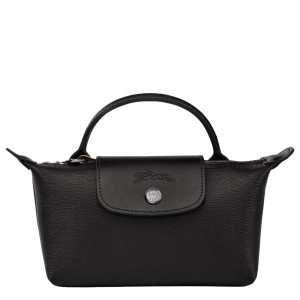 Black Longchamp Le Pliage City With Handle Women's Pouches | 46928-RCJI