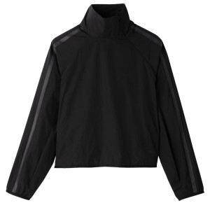 Black Longchamp Matte Satin Women's Jackets | 53107-RPUY