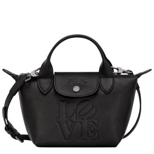 Black Longchamp Robert Indiana XS Men's Handbag | 16378-KUYF