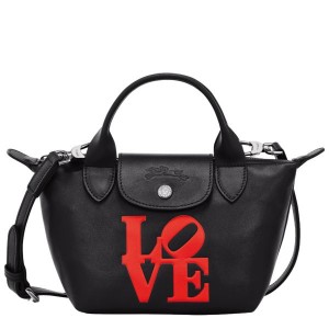 Black Longchamp Robert Indiana XS Men's Handbag | 01234-THIQ