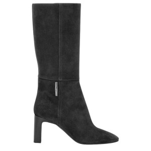 Black Longchamp Roseau Heeled Women's Boots | 80961-PBIO