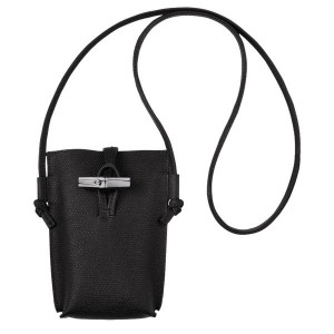 Black Longchamp Roseau With Lace Men's Phone Case | 23017-KAGY