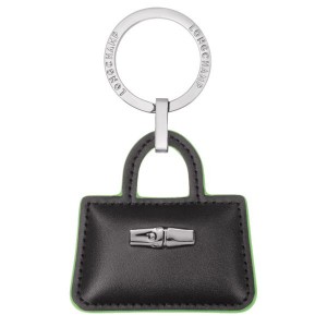 Black Longchamp Roseau Women's Key Rings | 30754-WOBK