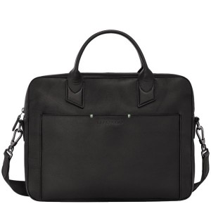 Black Longchamp Sur Seine Men's Briefcase | 83095-VJLA