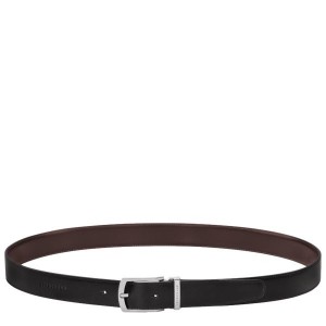 Black / Beige Longchamp Delta Box Men's Belts | 58341-LEIB