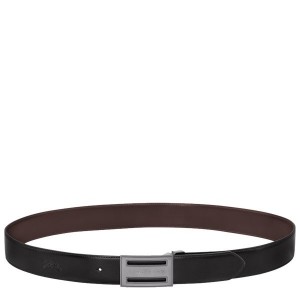 Black / Beige Longchamp Delta Box Men's Belts | 34906-WIKC