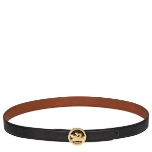 Black / Brown Longchamp Box-trot Women's Belts | 69481-WIFX