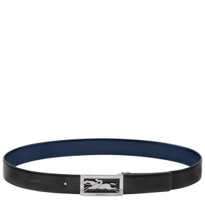 Black / Navy Longchamp Delta Box Men's Belts | 24578-ZKVP