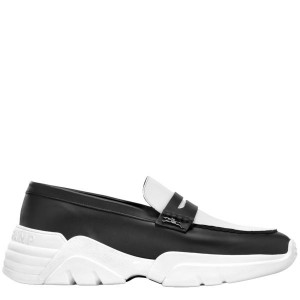 Black / White Longchamp Au Sultan Loafer Women's Loafers | 75093-FYUQ