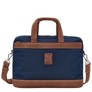 Blue Longchamp Boxford L Men's Briefcase | 06852-MBTE