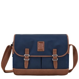 Blue Longchamp Boxford L Men's Crossbody Bags | 26874-LMVR