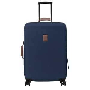 Blue Longchamp Boxford L Men's Suitcases | 80359-HRLN