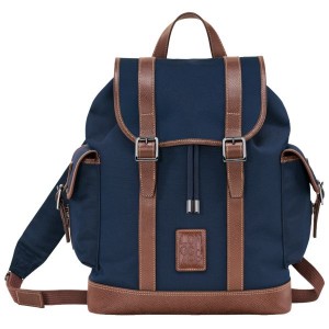 Blue Longchamp Boxford Men's Backpacks | 32160-YQMN