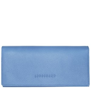 Blue Longchamp Le Foulonne Continental Women's Wallets | 92831-JHVU