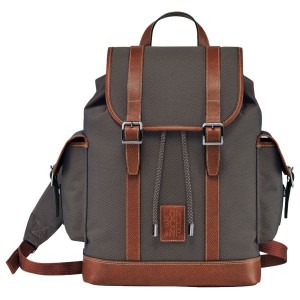 Brown Longchamp Boxford Men's Backpacks | 91325-SVQT