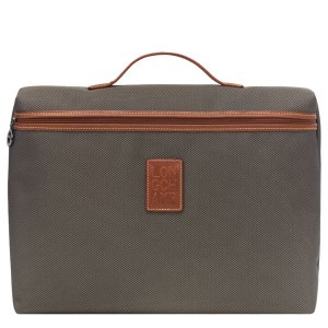 Brown Longchamp Boxford S Men's Briefcase | 32864-KHXA