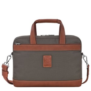 Brown Longchamp Boxford S Men's Briefcase | 07856-AZPI