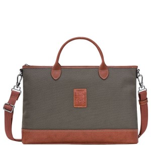 Brown Longchamp Boxford S Men's Briefcase | 09748-YWGU