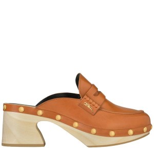 Brown Longchamp La Cigale Clogs Women's Sandals | 41690-XDYC