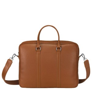 Brown Longchamp Le Foulonne S Men's Briefcase | 79158-XCOT