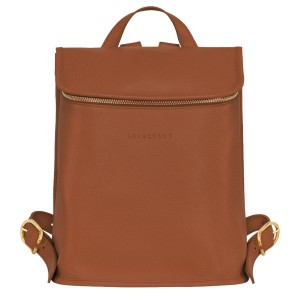 Brown Longchamp Le Foulonne Women's Backpacks | 47608-FIQZ